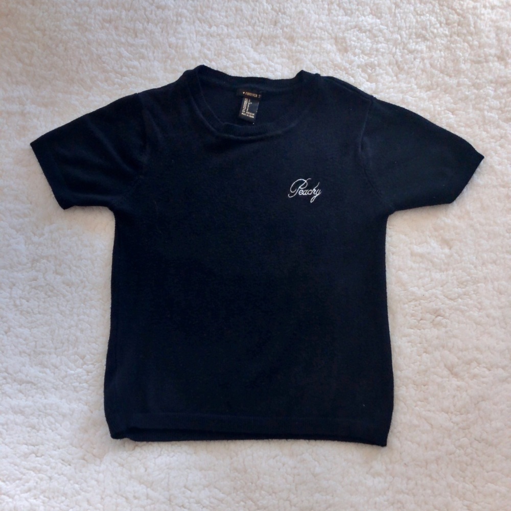 Forever 21 Black “Peachy” Blouse